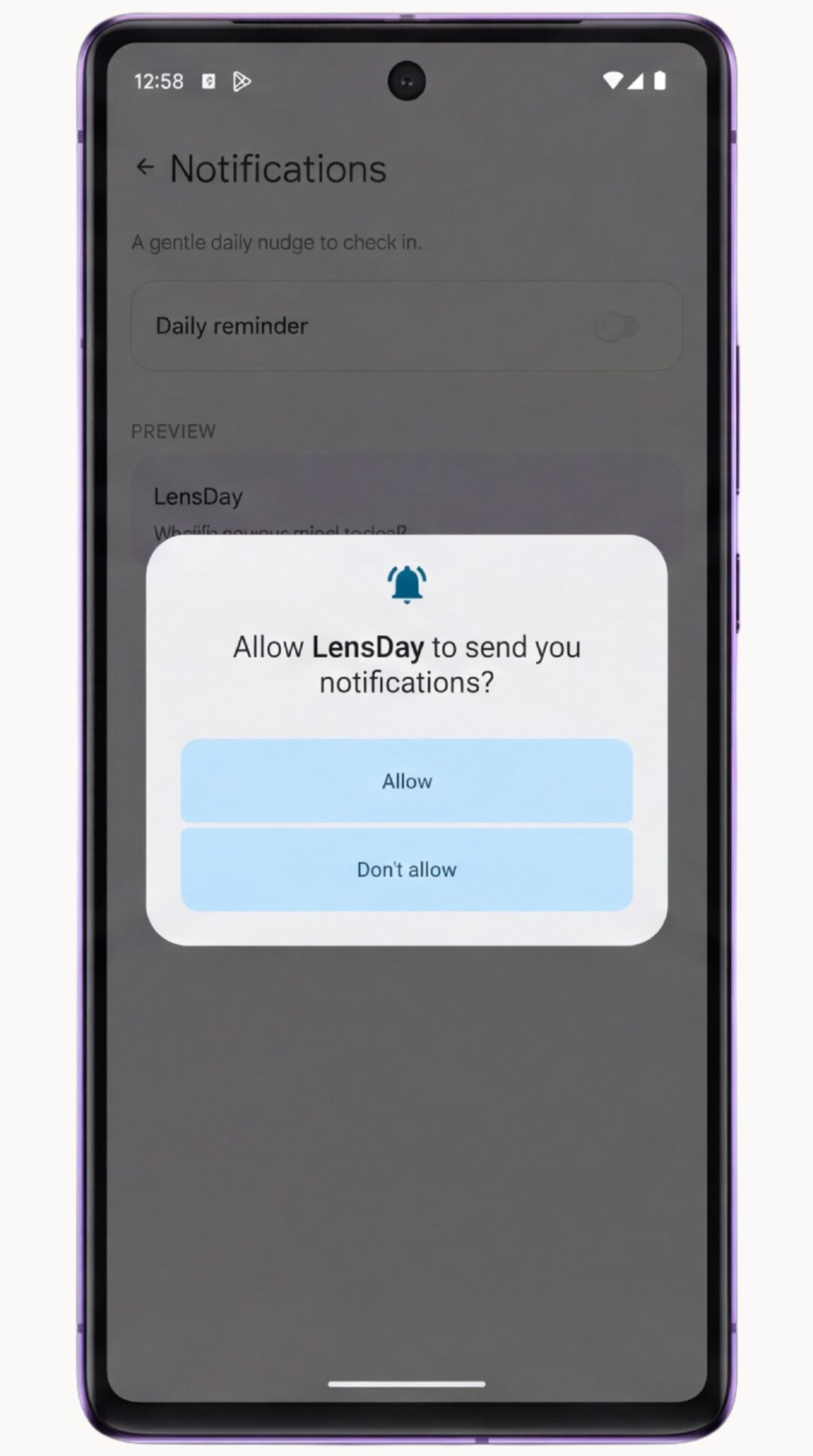 Permitindo as notificações