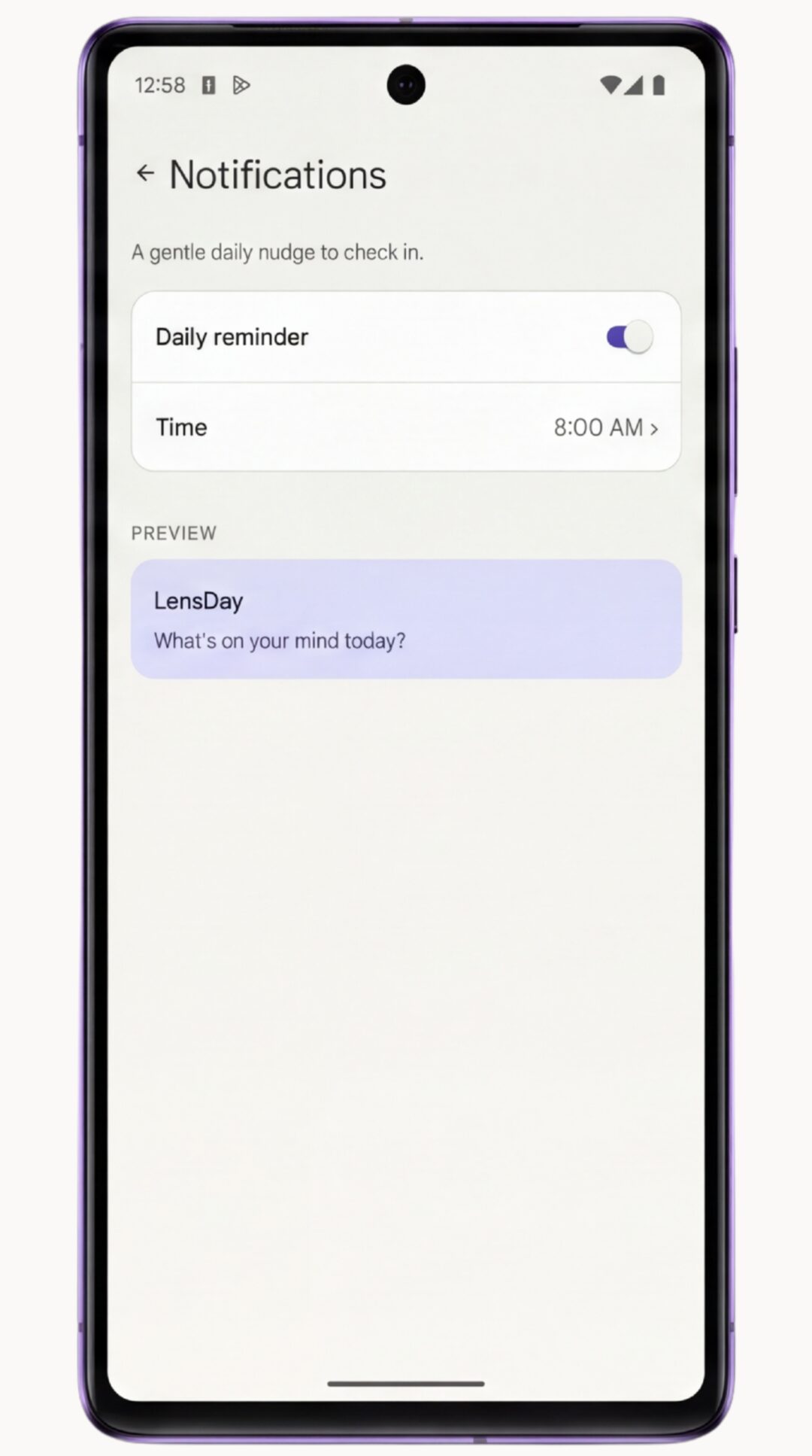 Lembretes de check-in, ativados